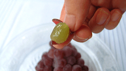 Remove peel from grape