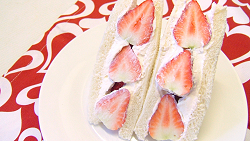Our sandwich with strawberries & whipped cream recipe