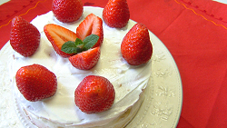 Our Japanese-style strawberry cake