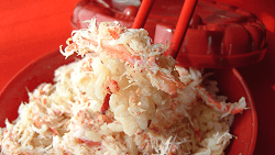 Close-up of crabmeat