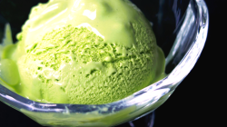 Matcha-flavored ice cream