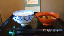 Ceramic Bowl and Wooden Lacquered Bowl