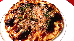 Thawed frozen okonomiyaki