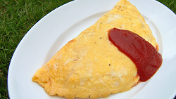 Our Rice Stuffed Omelet with Ketchup recipe