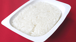 Heated pre-packaged rice