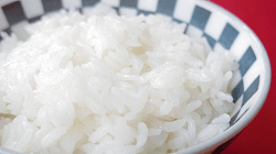 Rice served in a bowl 