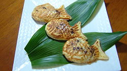 Our taiyaki with anko filling