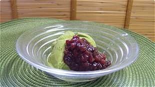 Ice Cream with Mashed Sweetened Red Bean Paste