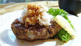 Hamburger Steak with Grated Radish
