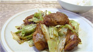 Pan-Broiled Chicken & Cabbage with Miso