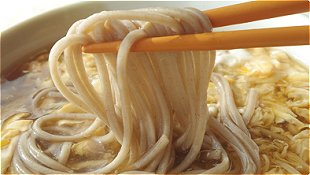 Buckwheat Noodles with Egg Soup