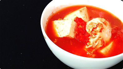 Tofu & Egg Tomato Soup