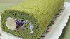 Matcha Swiss Roll with Banana & Mashed Sweetened Red Bean Paste