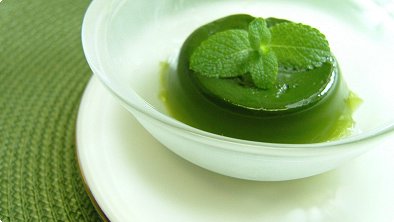 Gelatin Cup with Matcha