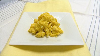 Scrambled Eggs with Kobucha & Cheese