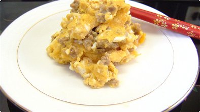 Scrambled Eggs with Ground Meat