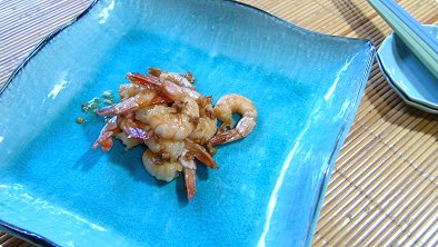 Pan-Broiled Shrimps with Garlic & Soy Sauce