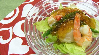 Seafood Salad with Soy Sauce Jelly