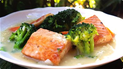 Cream Stew with Salmon