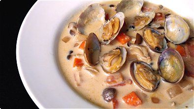 Soy Milk Clams Chowder with Miso
