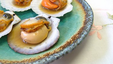 Sake Steamed Scallops