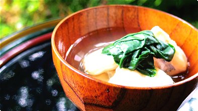 Cod & Spinach Clear Soup