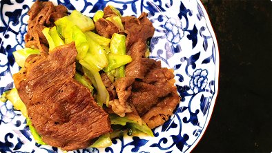 Sauteed Beef & Cabbage with Soy Sauce
