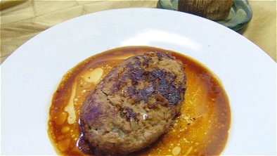 Hamburger Steak with Teriyaki Sauce