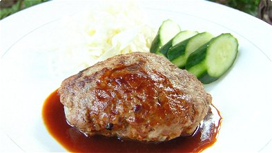 Hamburger Steak with Miso Sauce