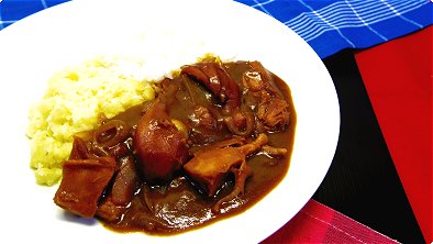 Japanese Curry & Rice with Turkey & Mashed Potatoes
