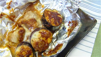Japanese-Style Chicken & Cheese Baked with Red Miso in Foil