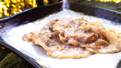 Pork in Sake Lees (reused sake lees mixture from Cucumber Pickled in Sake Lees)