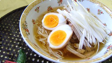 Ramen with Long Green Onion, Char Siu & Boiled Egg