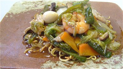 Fried Noodles with Japanese-Style Chop Suey