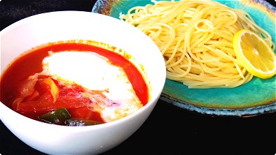 Spaghetti with Tomato Dipping Sauce