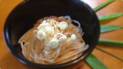 Thick White Noodles with Soy Sauce