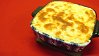 Rice, Ground Beef & Onion Gratin with Alfredo Sauce and Demi-Glace Sauce