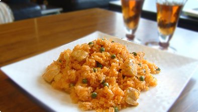 Fried Rice & Chicken with Ketchup