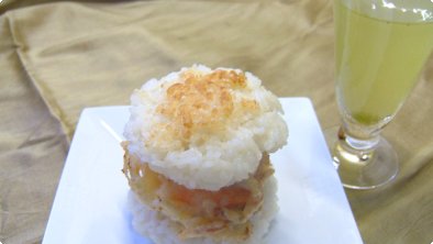 Shrimp & Onion Mixture Tempura Rice Burgers