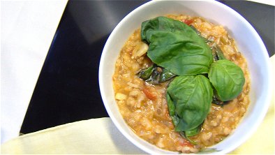 Japanese-Style Risotto with Tomato & Ground Beef