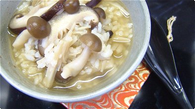 Rice Soup with Mushrooms