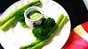 Broccoli & Asparagus with Tofu Cheese Matcha Dip