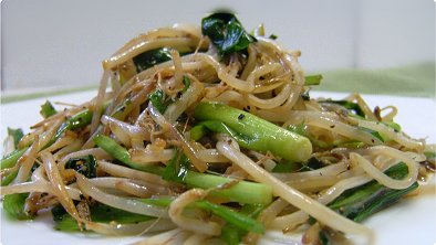 Sauteed Garlic Chives & Bean Sprouts