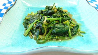 Seared Spinach with Butter & Soy Sauce