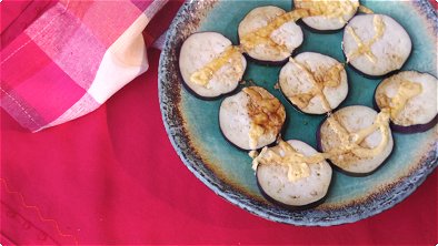Microwave-Steamed Eggplants
