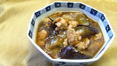 Braised Eggplant & Ground Chicken with Sticky Sauce