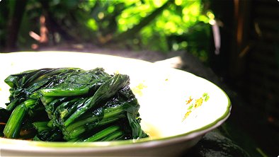 Boiled Spinach in Soy sauce with Bonito Broth