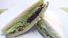 Sandwich with Mashed Sweetened Red Bean & Matcha Whipped Cream