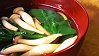 Spinach & Shimeji Mushrooms Clear Soup 