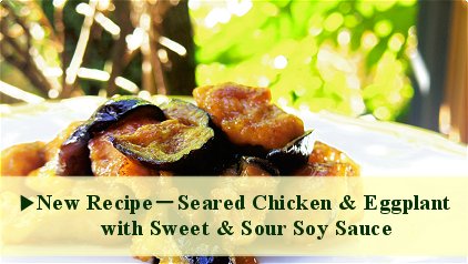 Seared Chicken & Eggplant with Sweet & Sour Soy Sauce